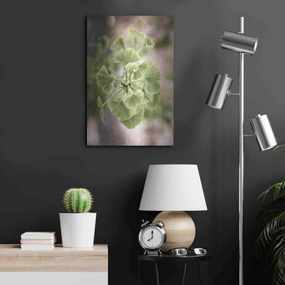 Luxe Metal Art 'Sprouting Ginkgo II' by Debra Van Swearingen, Metal Wall Art,16x24