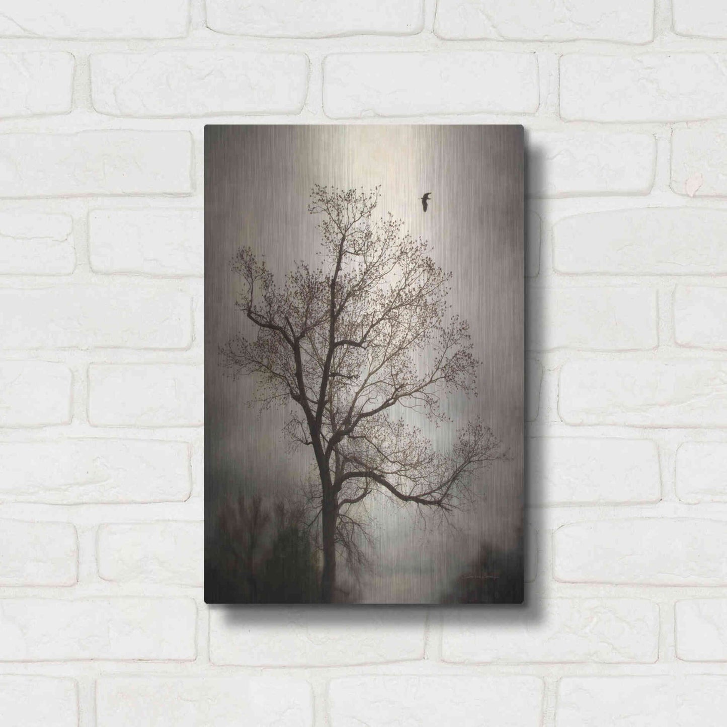 Luxe Metal Art 'The Flyover' by Debra Van Swearingen, Metal Wall Art,12x16