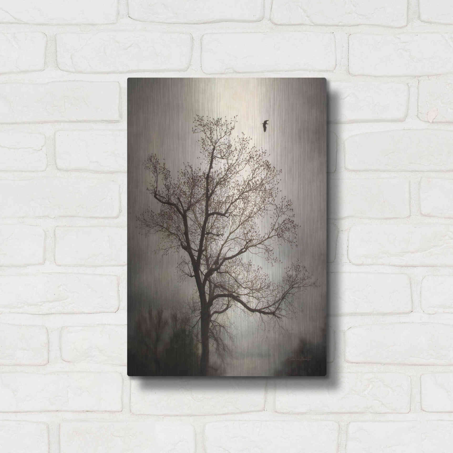 Luxe Metal Art 'The Flyover' by Debra Van Swearingen, Metal Wall Art,12x16