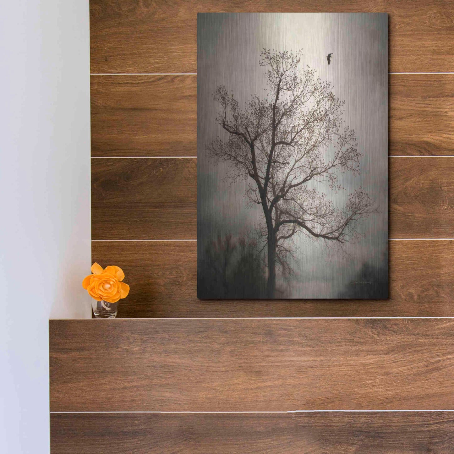 Luxe Metal Art 'The Flyover' by Debra Van Swearingen, Metal Wall Art,12x16