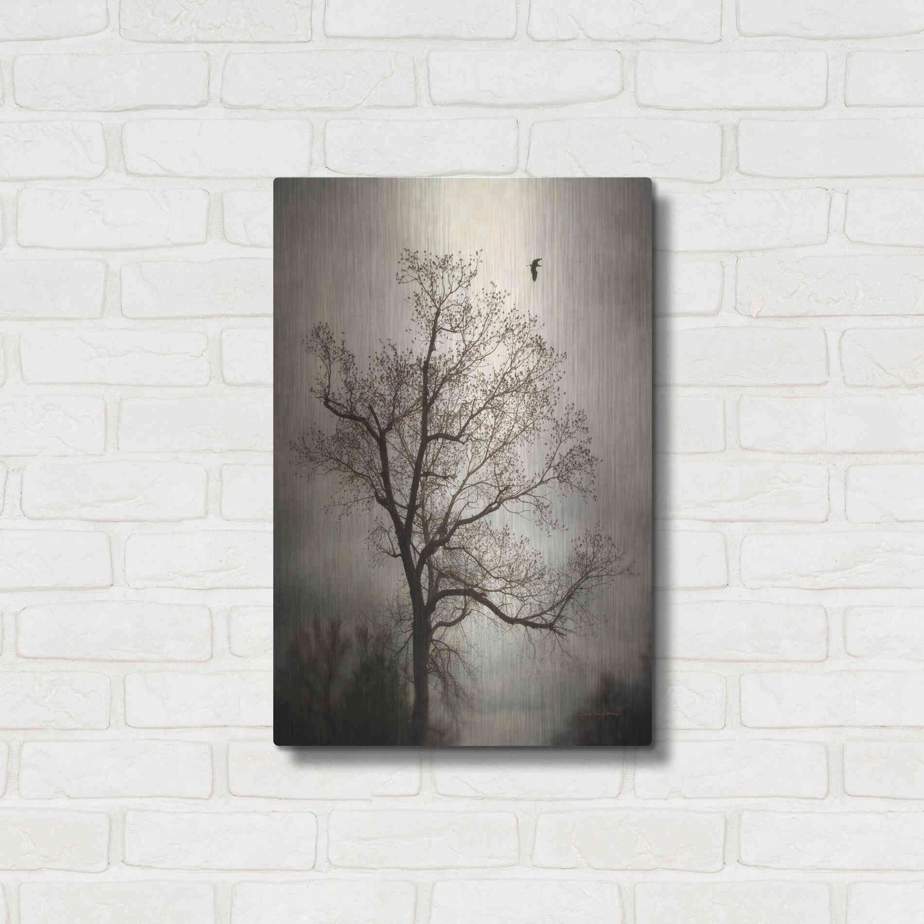 Luxe Metal Art 'The Flyover' by Debra Van Swearingen, Metal Wall Art,16x24