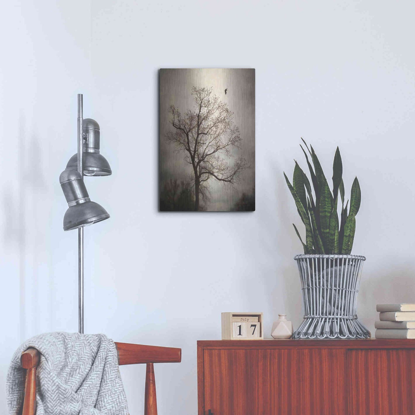 Luxe Metal Art 'The Flyover' by Debra Van Swearingen, Metal Wall Art,16x24