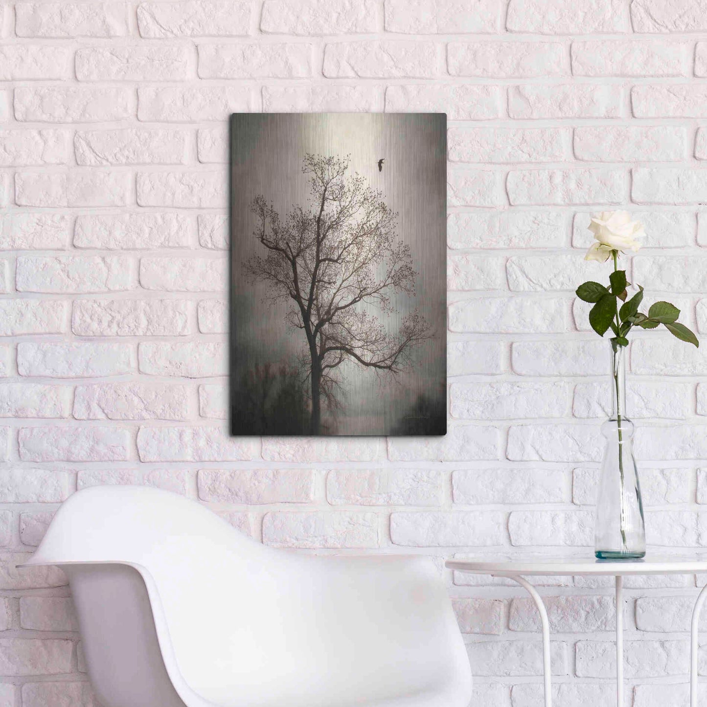 Luxe Metal Art 'The Flyover' by Debra Van Swearingen, Metal Wall Art,16x24