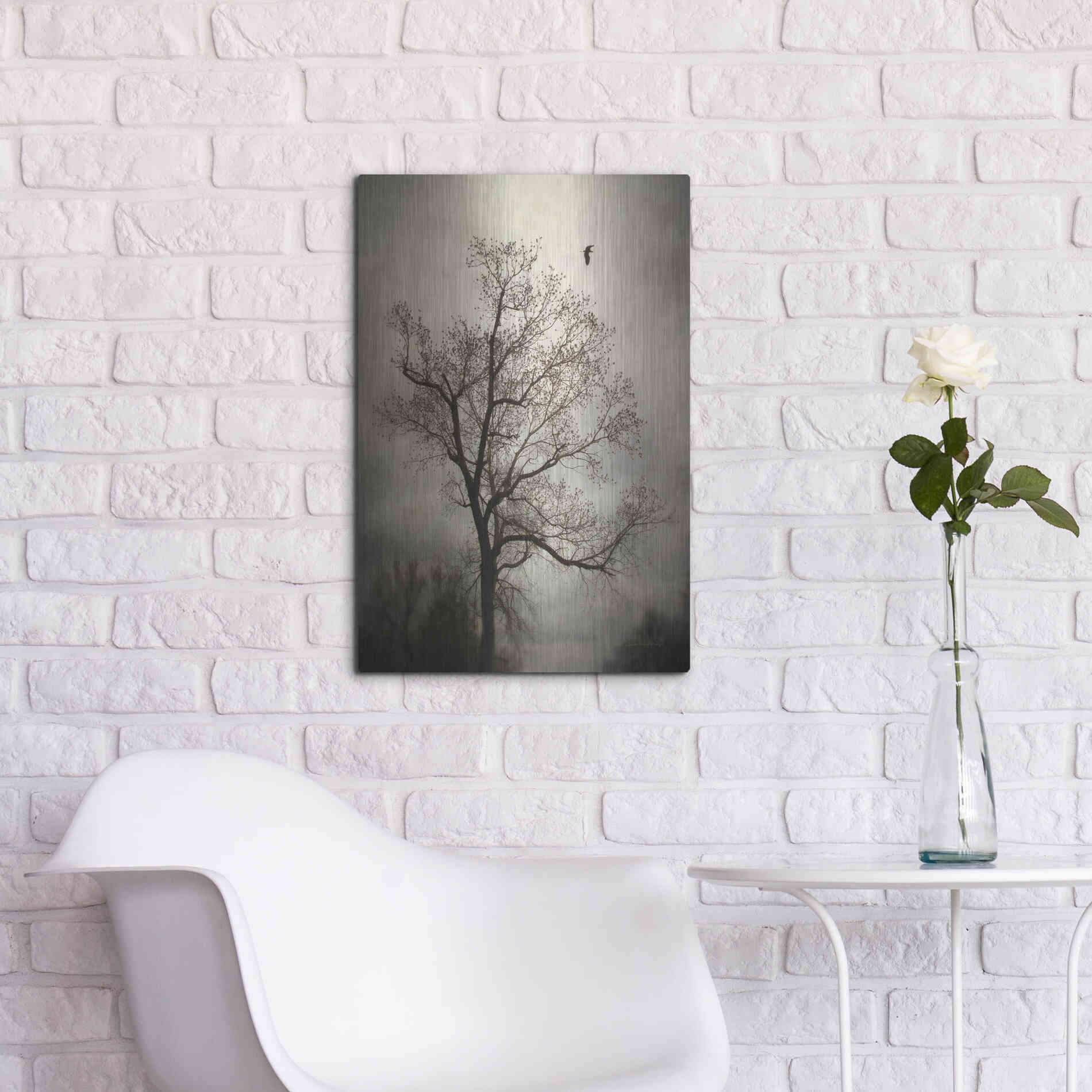 Luxe Metal Art 'The Flyover' by Debra Van Swearingen, Metal Wall Art,16x24