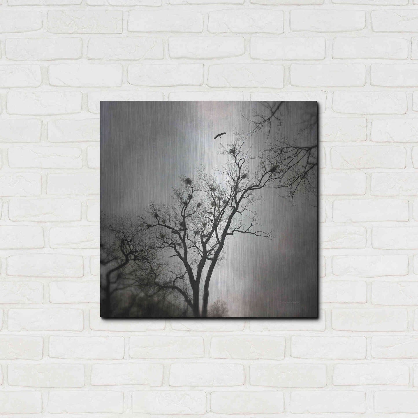 Luxe Metal Art 'The Heron Rookery' by Debra Van Swearingen, Metal Wall Art,24x24