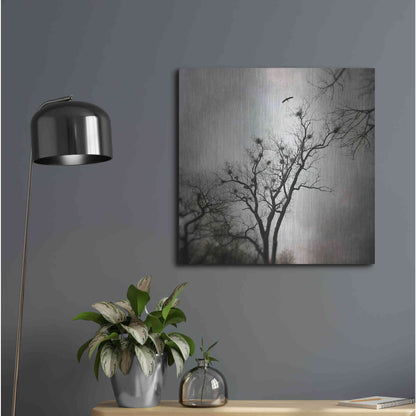 Luxe Metal Art 'The Heron Rookery' by Debra Van Swearingen, Metal Wall Art,24x24