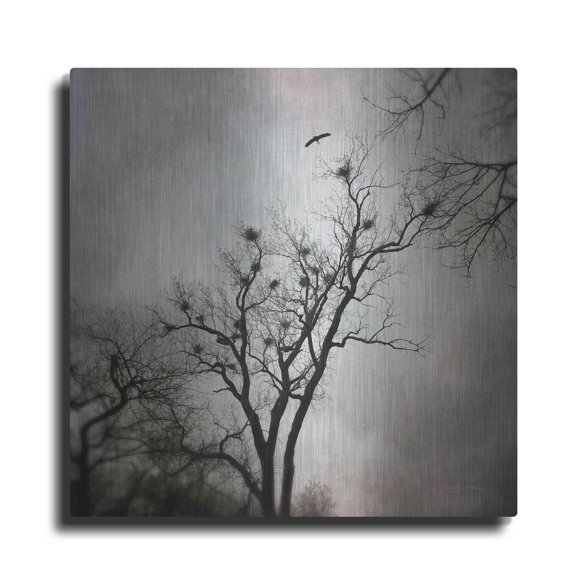 Luxe Metal Art 'The Heron Rookery' by Debra Van Swearingen, Metal Wall Art
