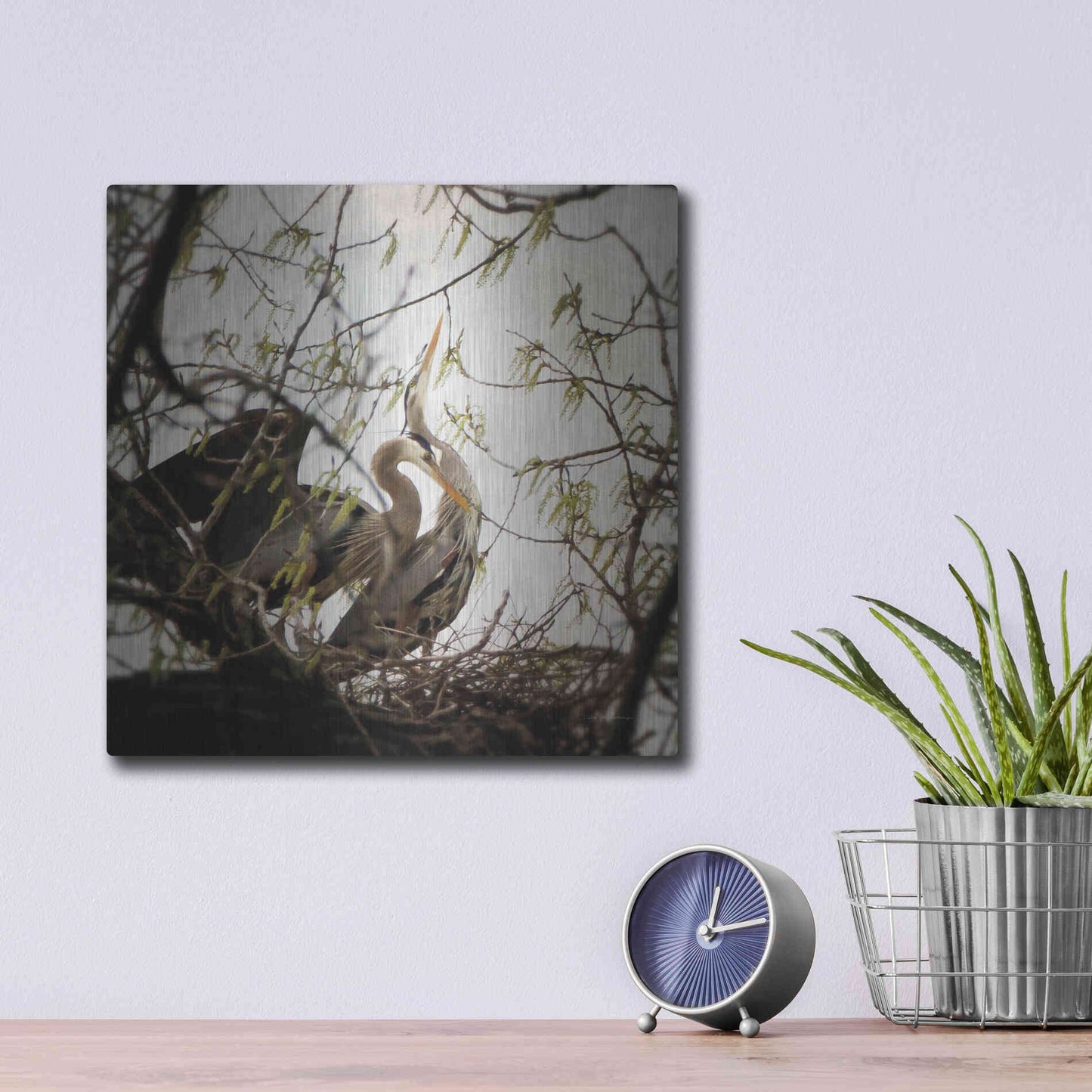 Luxe Metal Art 'Connection' by Debra Van Swearingen, Metal Wall Art,12x12