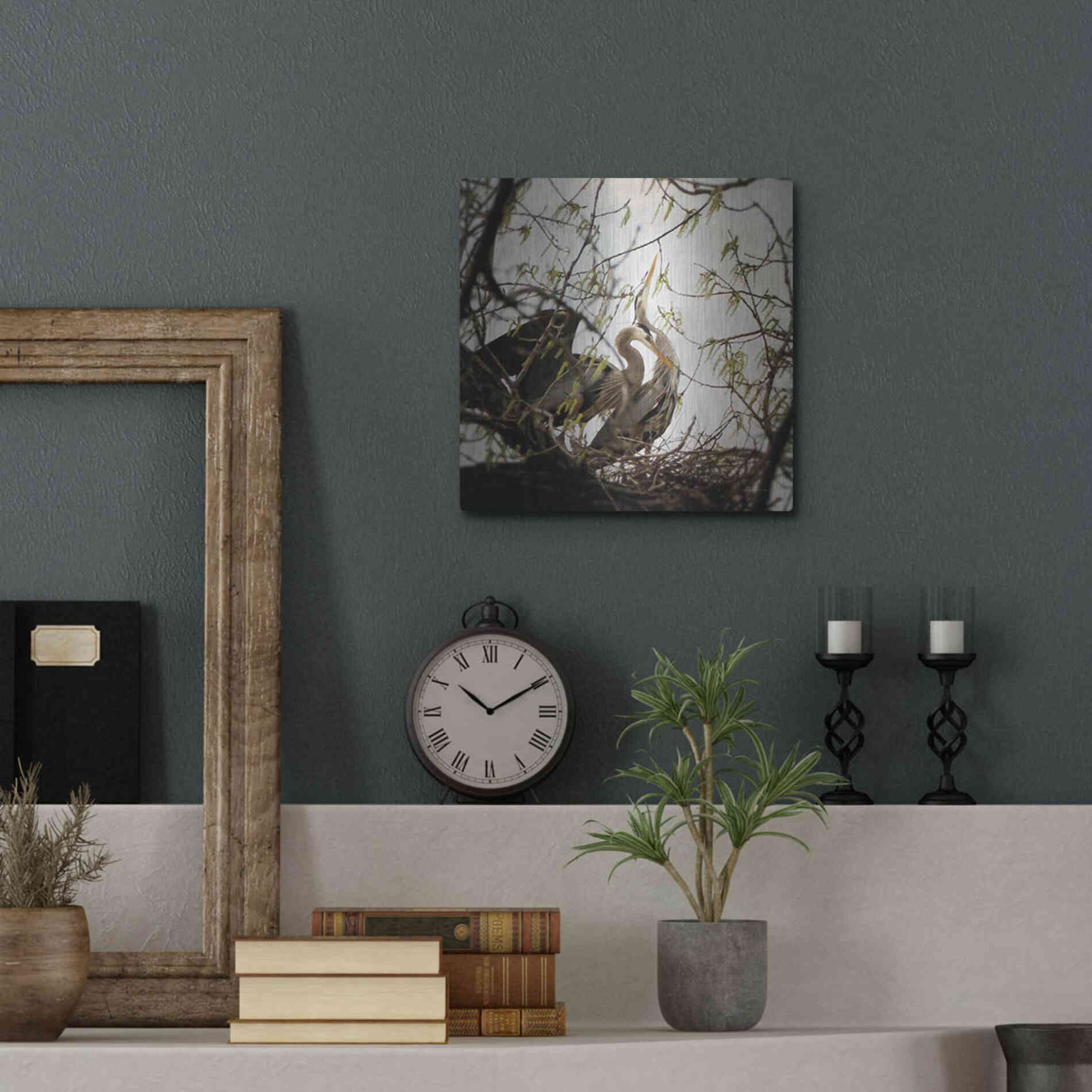 Luxe Metal Art 'Connection' by Debra Van Swearingen, Metal Wall Art,12x12