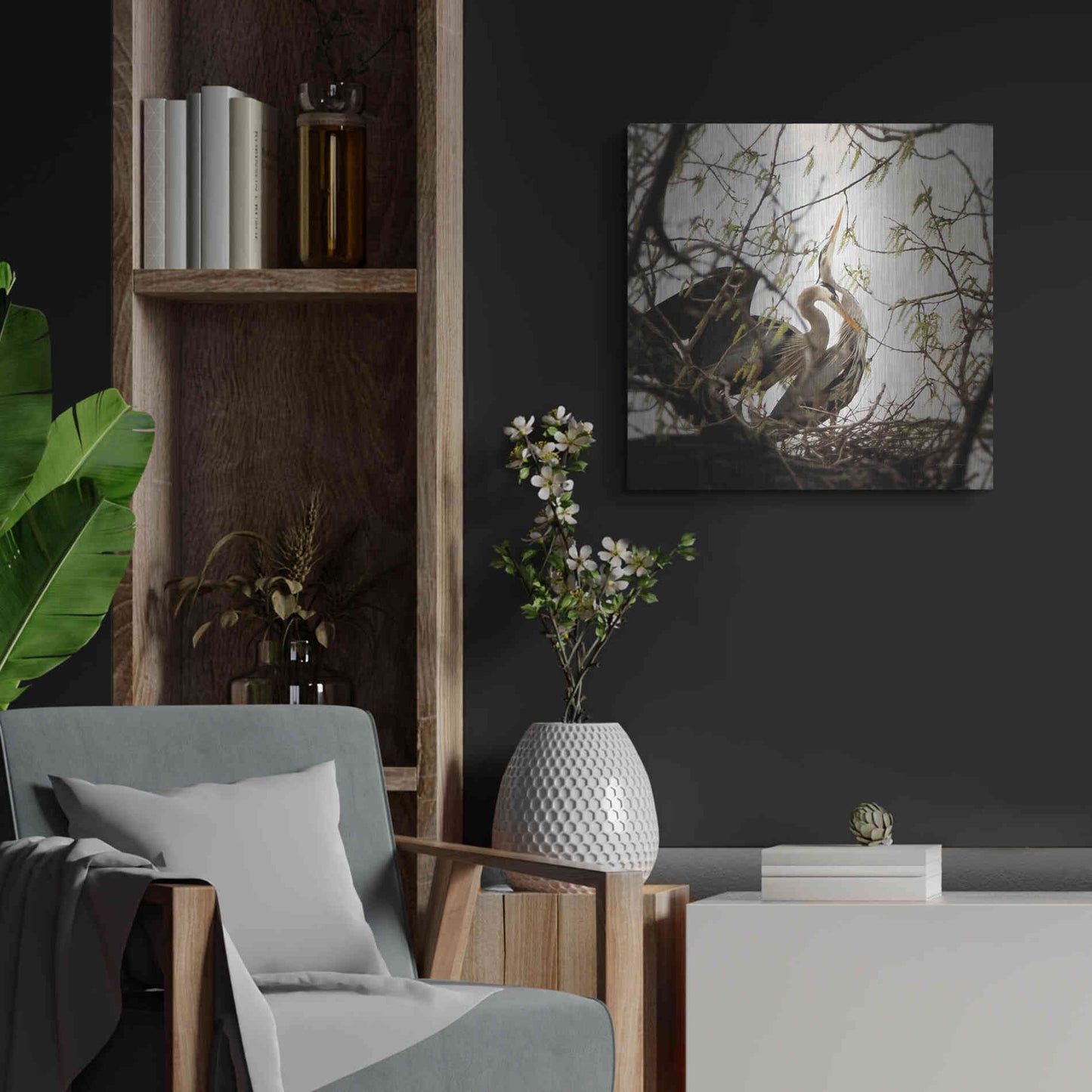 Luxe Metal Art 'Connection' by Debra Van Swearingen, Metal Wall Art,24x24