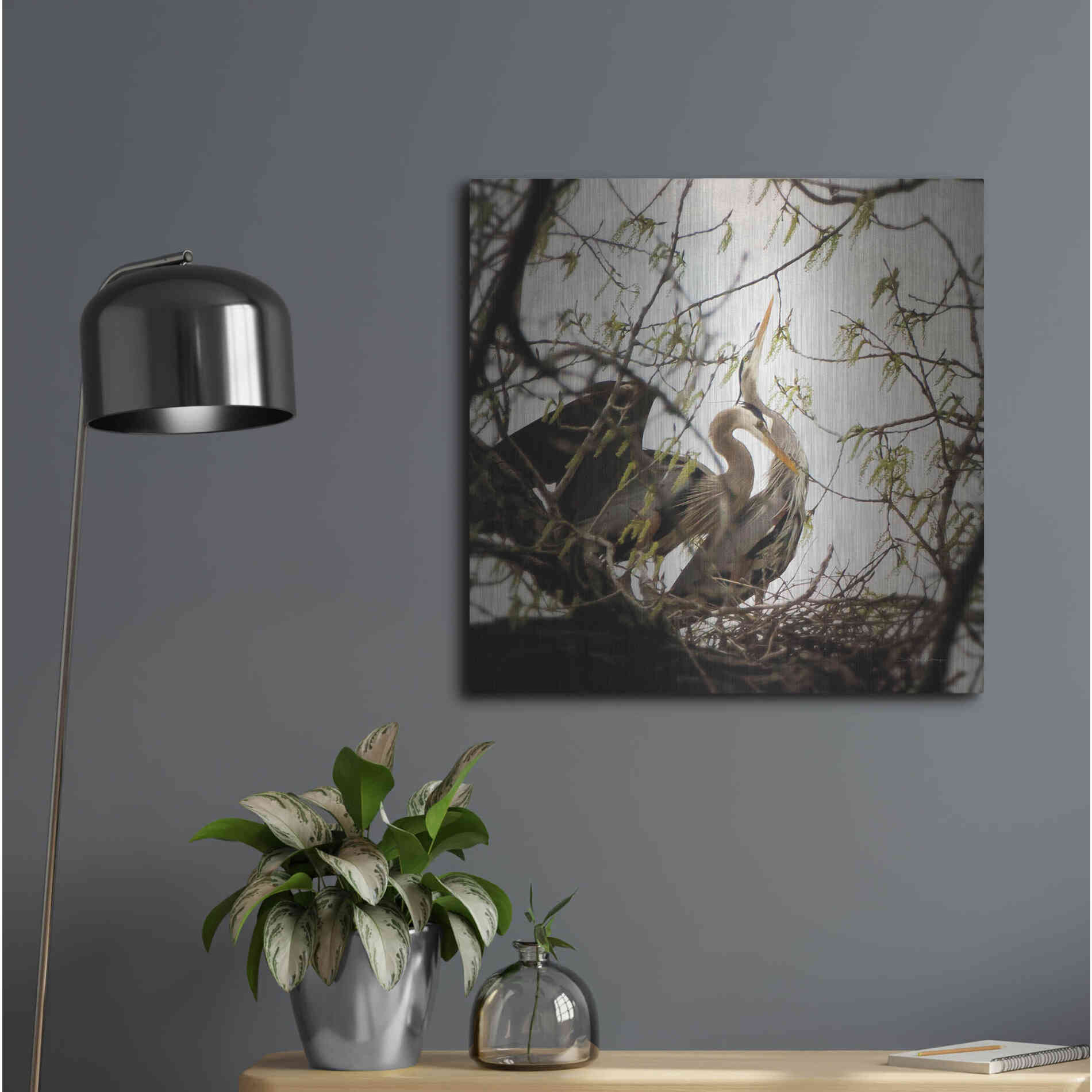 Luxe Metal Art 'Connection' by Debra Van Swearingen, Metal Wall Art,24x24