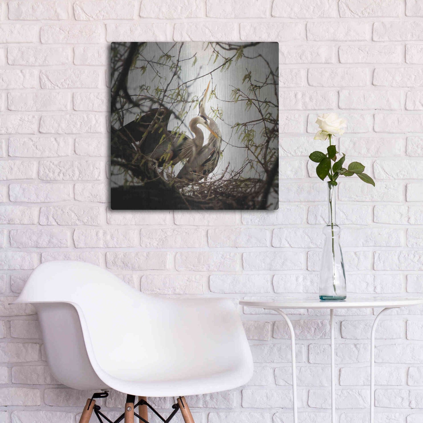 Luxe Metal Art 'Connection' by Debra Van Swearingen, Metal Wall Art,24x24