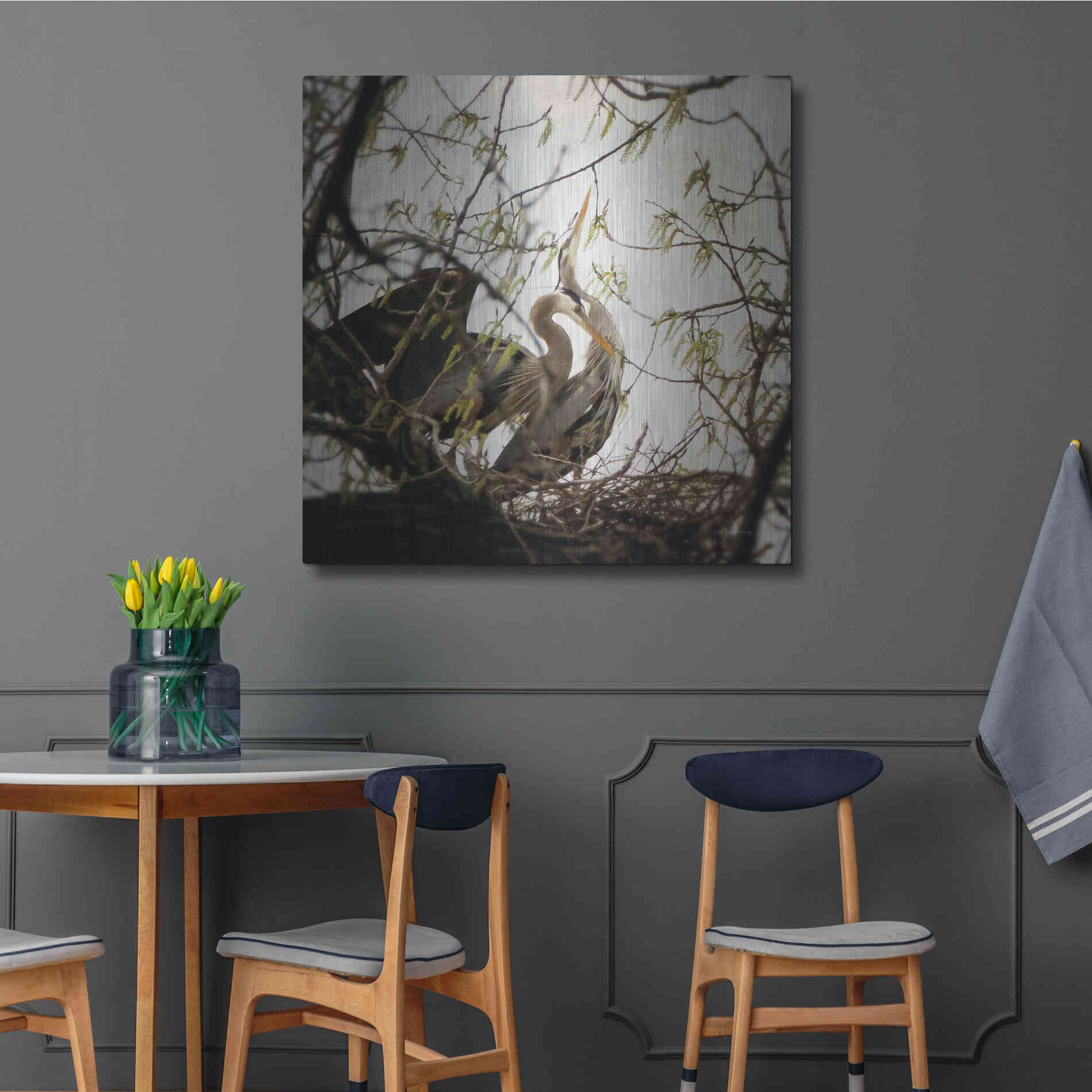 Luxe Metal Art 'Connection' by Debra Van Swearingen, Metal Wall Art,36x36