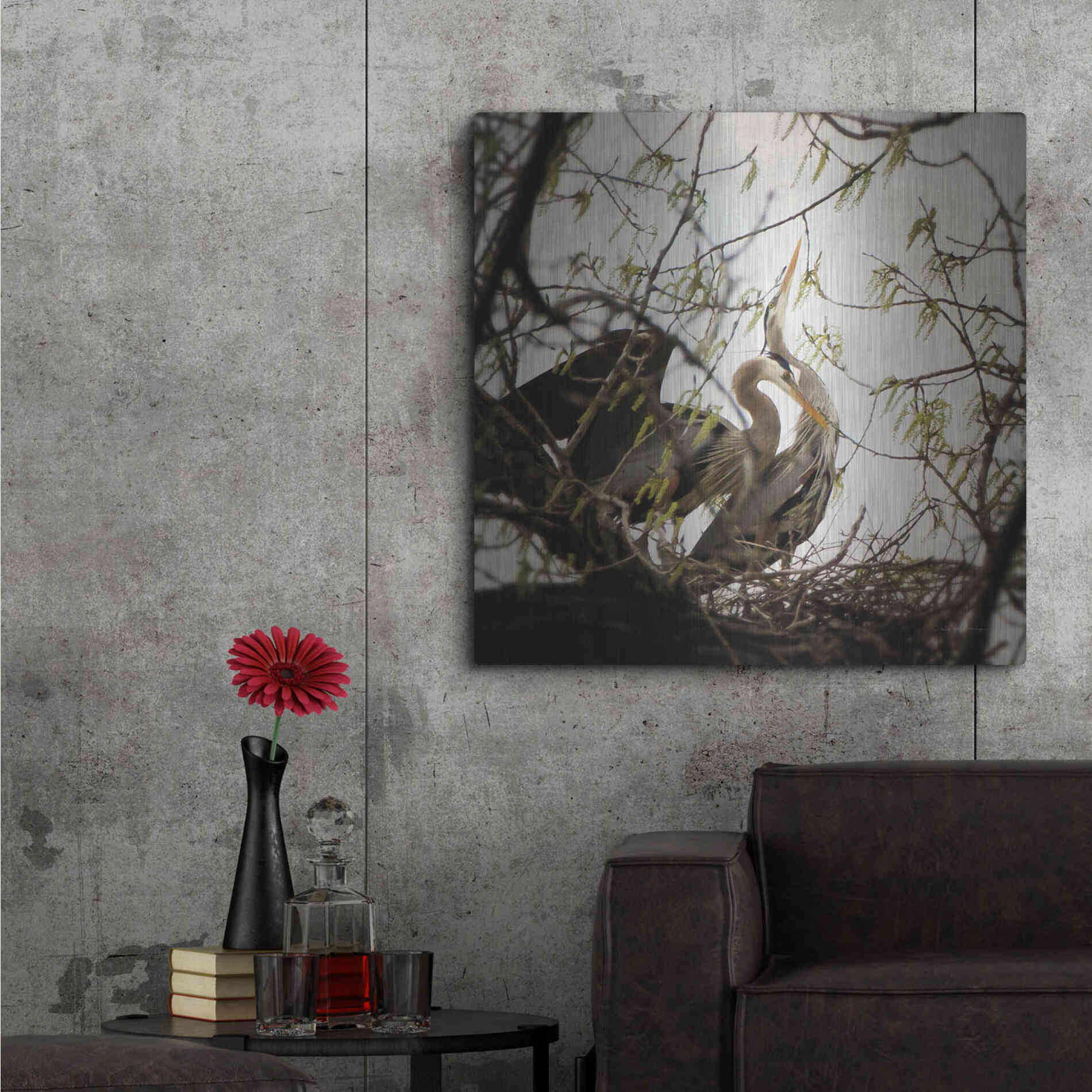Luxe Metal Art 'Connection' by Debra Van Swearingen, Metal Wall Art,36x36