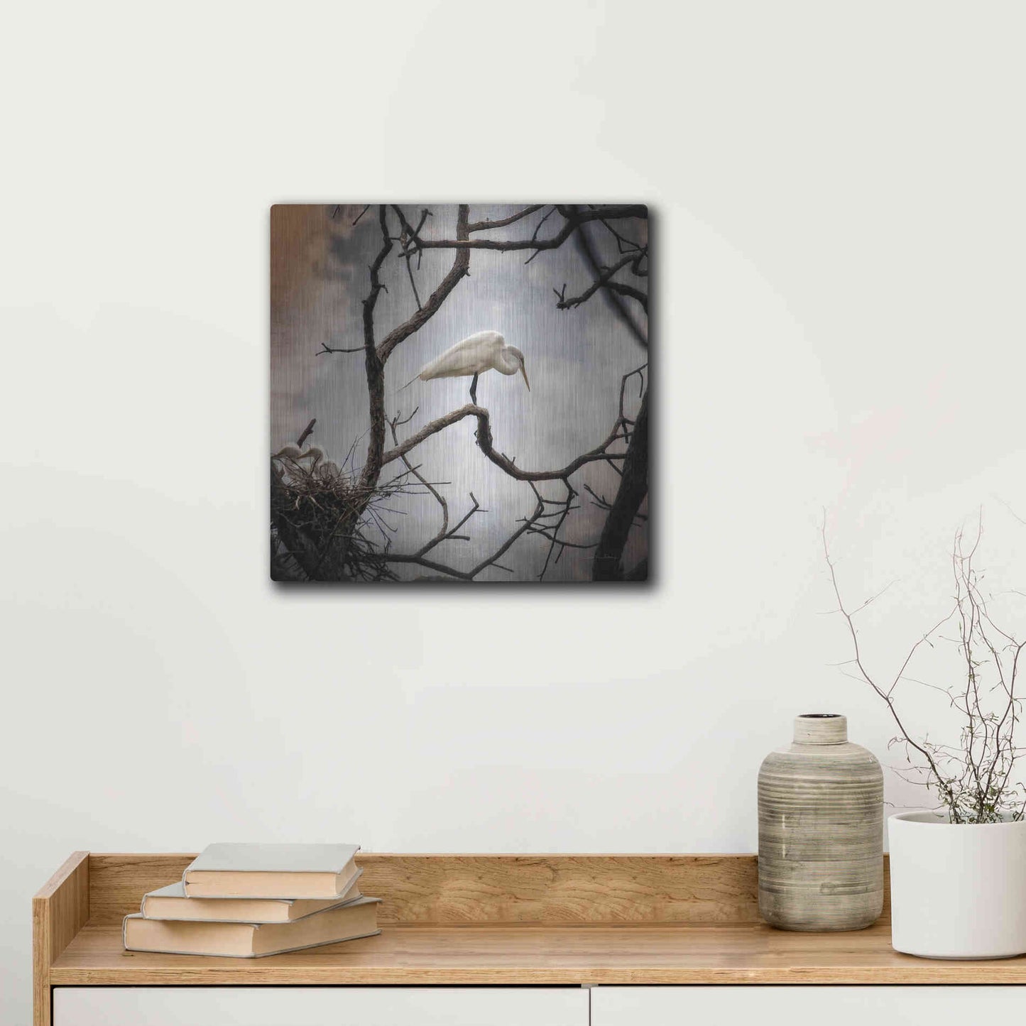 Luxe Metal Art 'Respite' by Debra Van Swearingen, Metal Wall Art,12x12