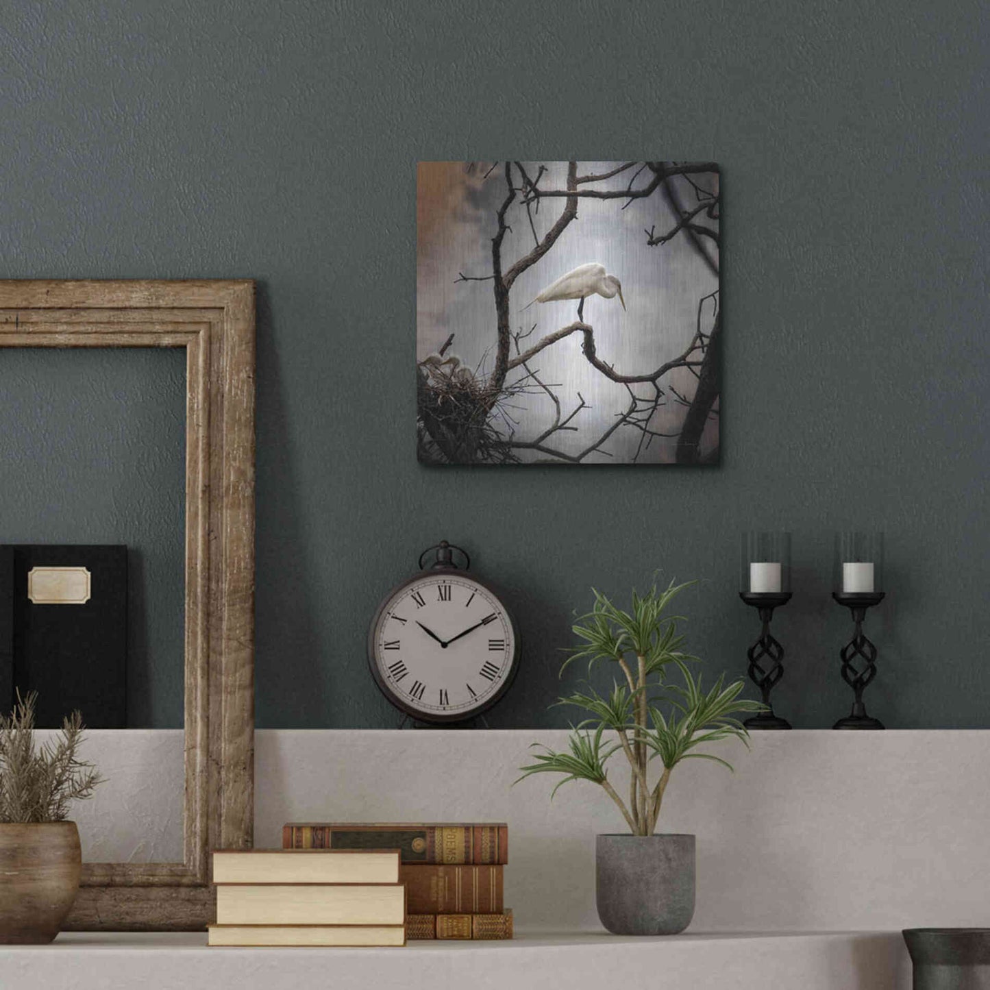 Luxe Metal Art 'Respite' by Debra Van Swearingen, Metal Wall Art,12x12