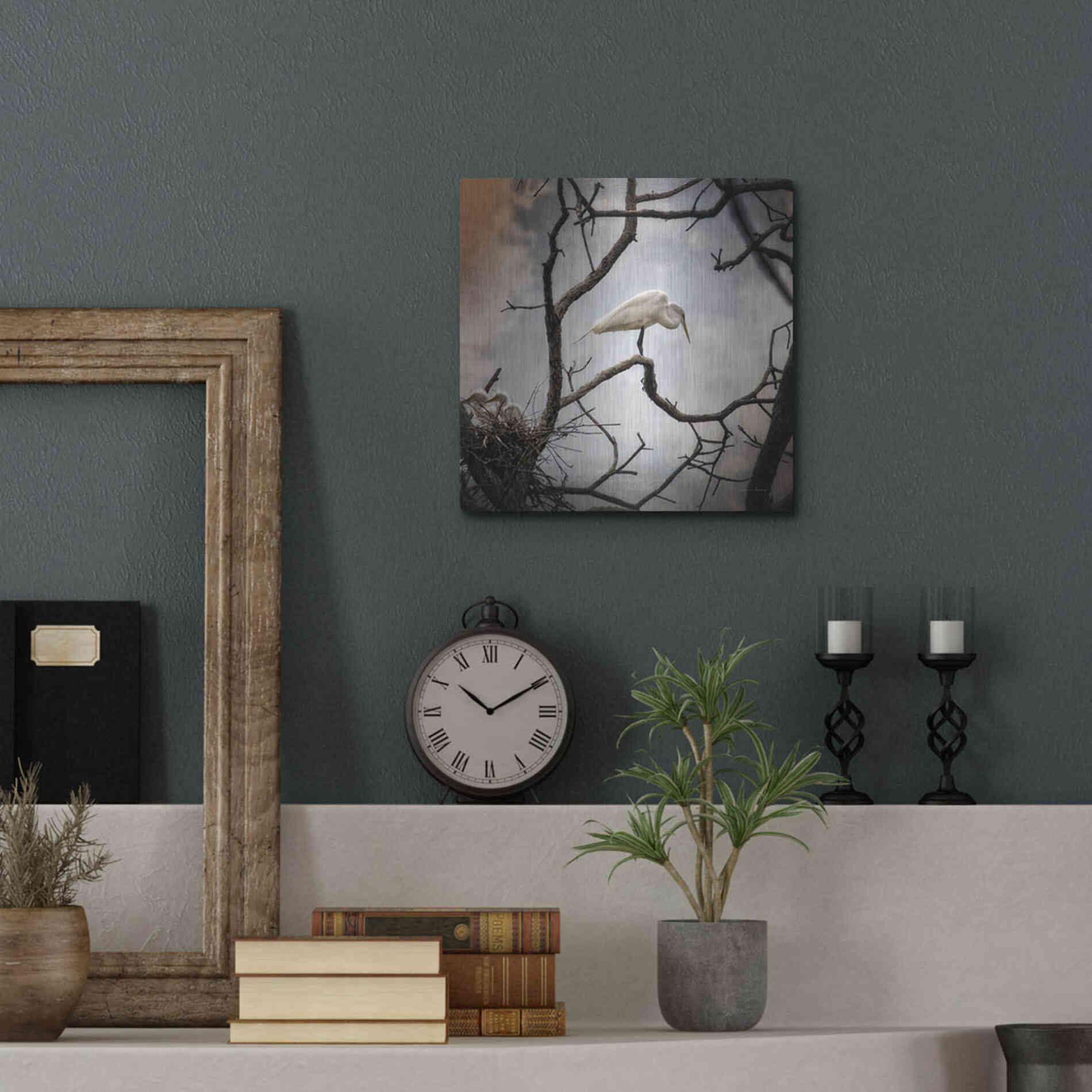Luxe Metal Art 'Respite' by Debra Van Swearingen, Metal Wall Art,12x12