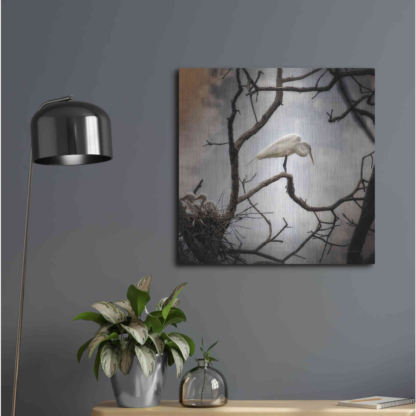 Luxe Metal Art 'Respite' by Debra Van Swearingen, Metal Wall Art,24x24