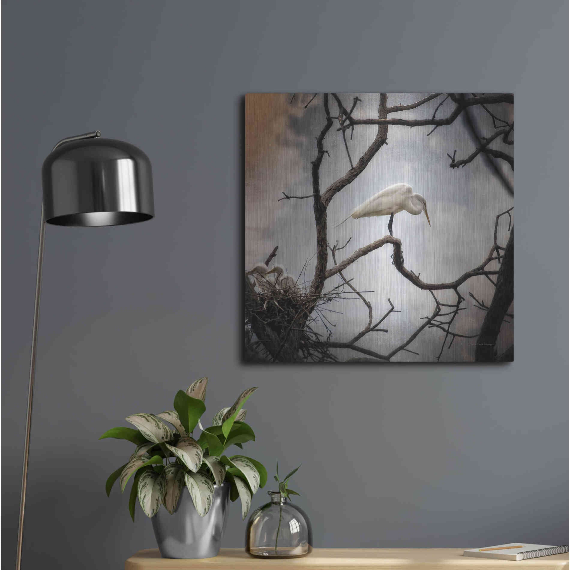 Luxe Metal Art 'Respite' by Debra Van Swearingen, Metal Wall Art,24x24