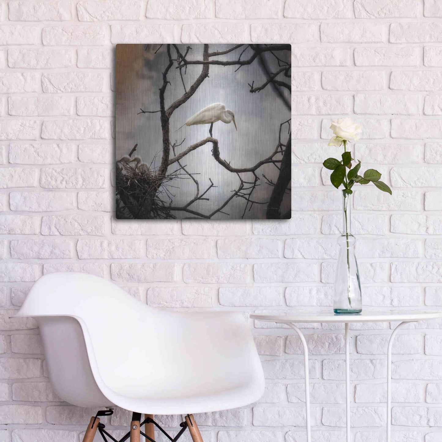 Luxe Metal Art 'Respite' by Debra Van Swearingen, Metal Wall Art,24x24
