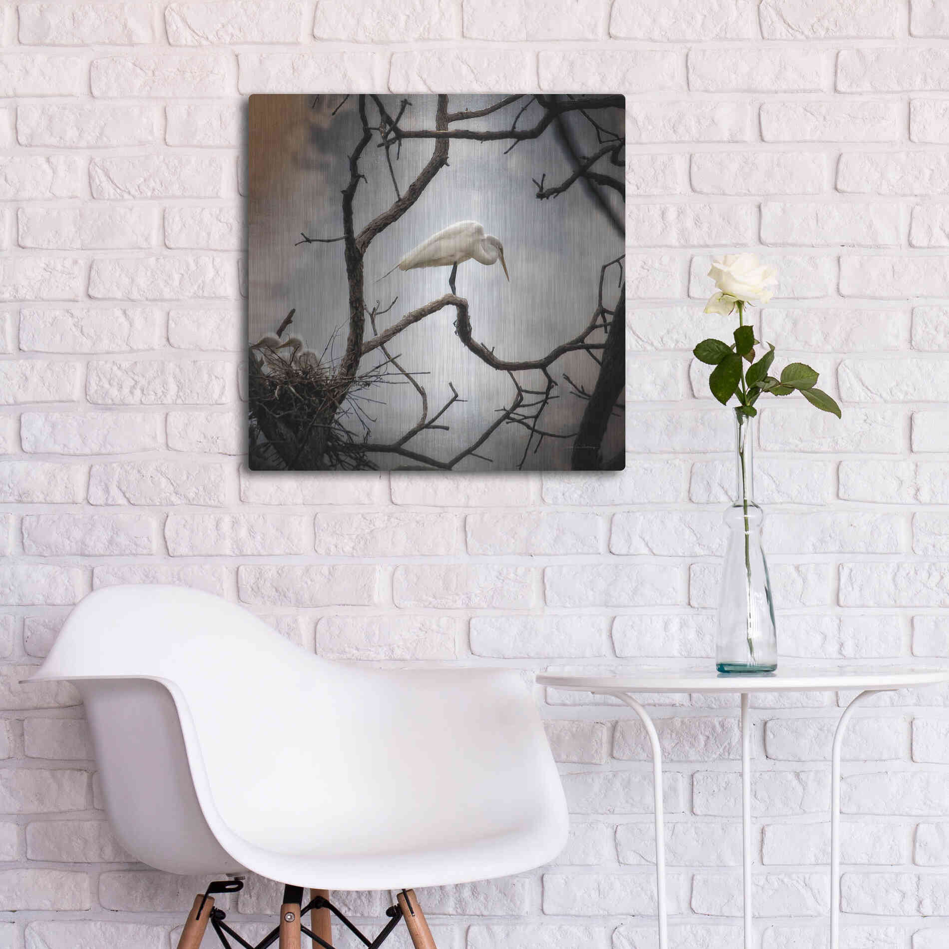 Luxe Metal Art 'Respite' by Debra Van Swearingen, Metal Wall Art,24x24