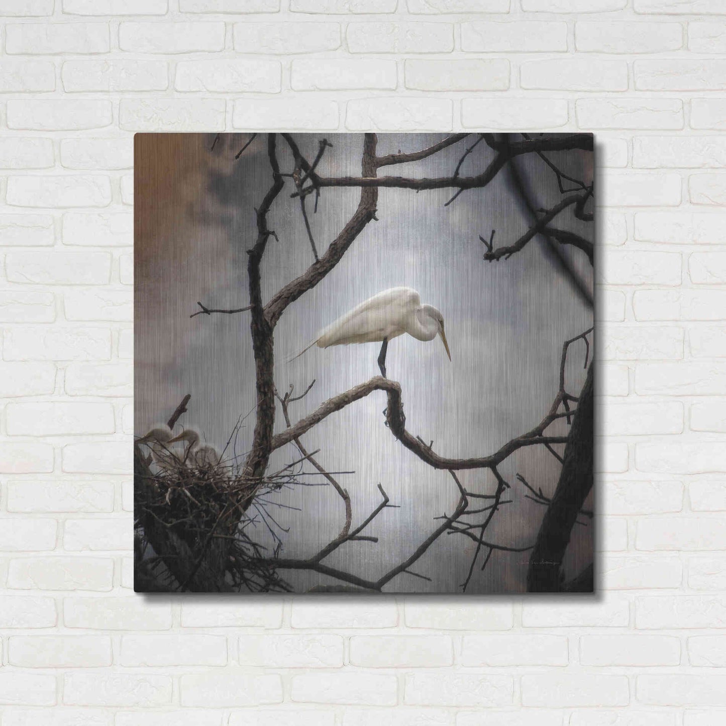Luxe Metal Art 'Respite' by Debra Van Swearingen, Metal Wall Art,36x36