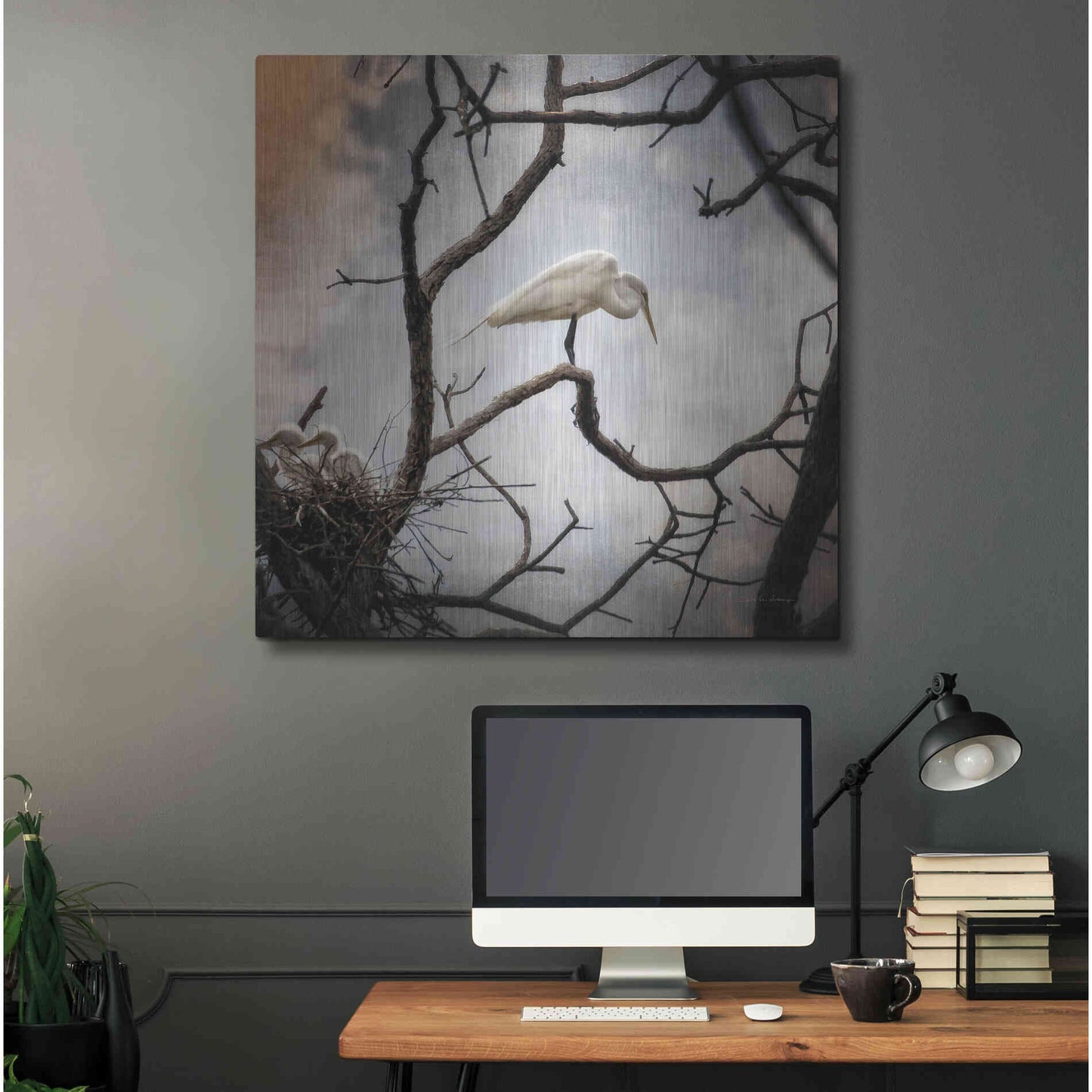 Luxe Metal Art 'Respite' by Debra Van Swearingen, Metal Wall Art,36x36