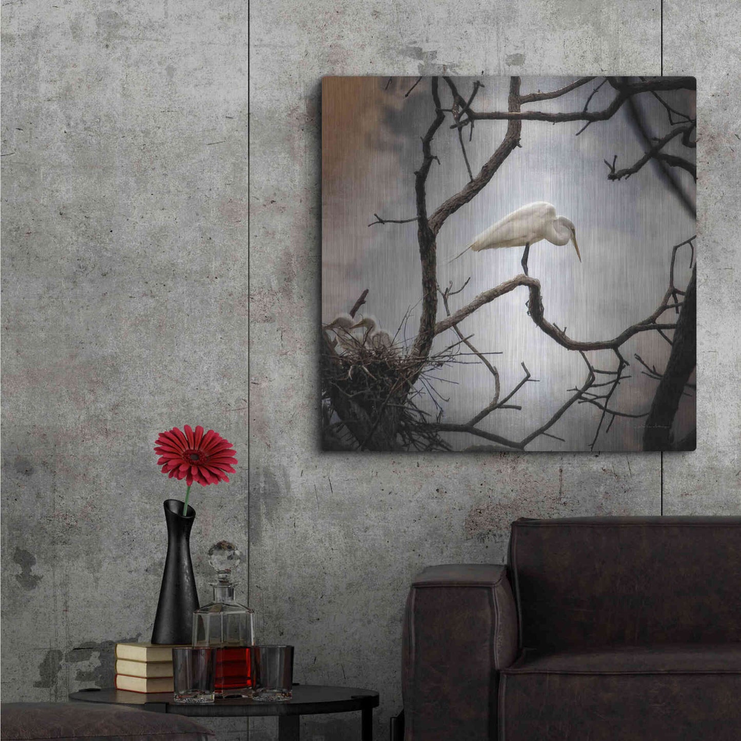 Luxe Metal Art 'Respite' by Debra Van Swearingen, Metal Wall Art,36x36