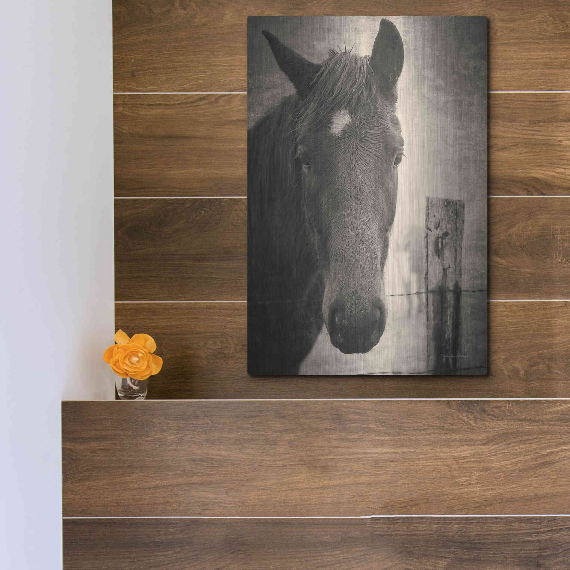 Luxe Metal Art 'Heres Looking at You I' by Debra Van Swearingen, Metal Wall Art,12x16