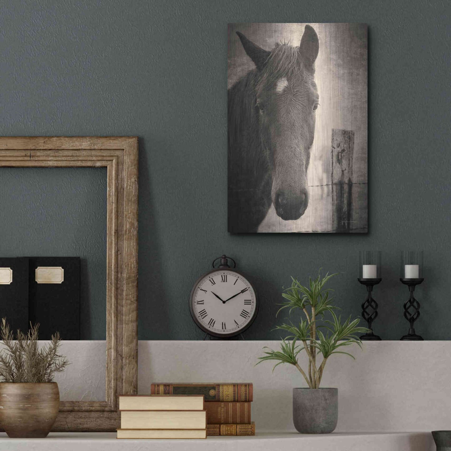 Luxe Metal Art 'Heres Looking at You I' by Debra Van Swearingen, Metal Wall Art,12x16