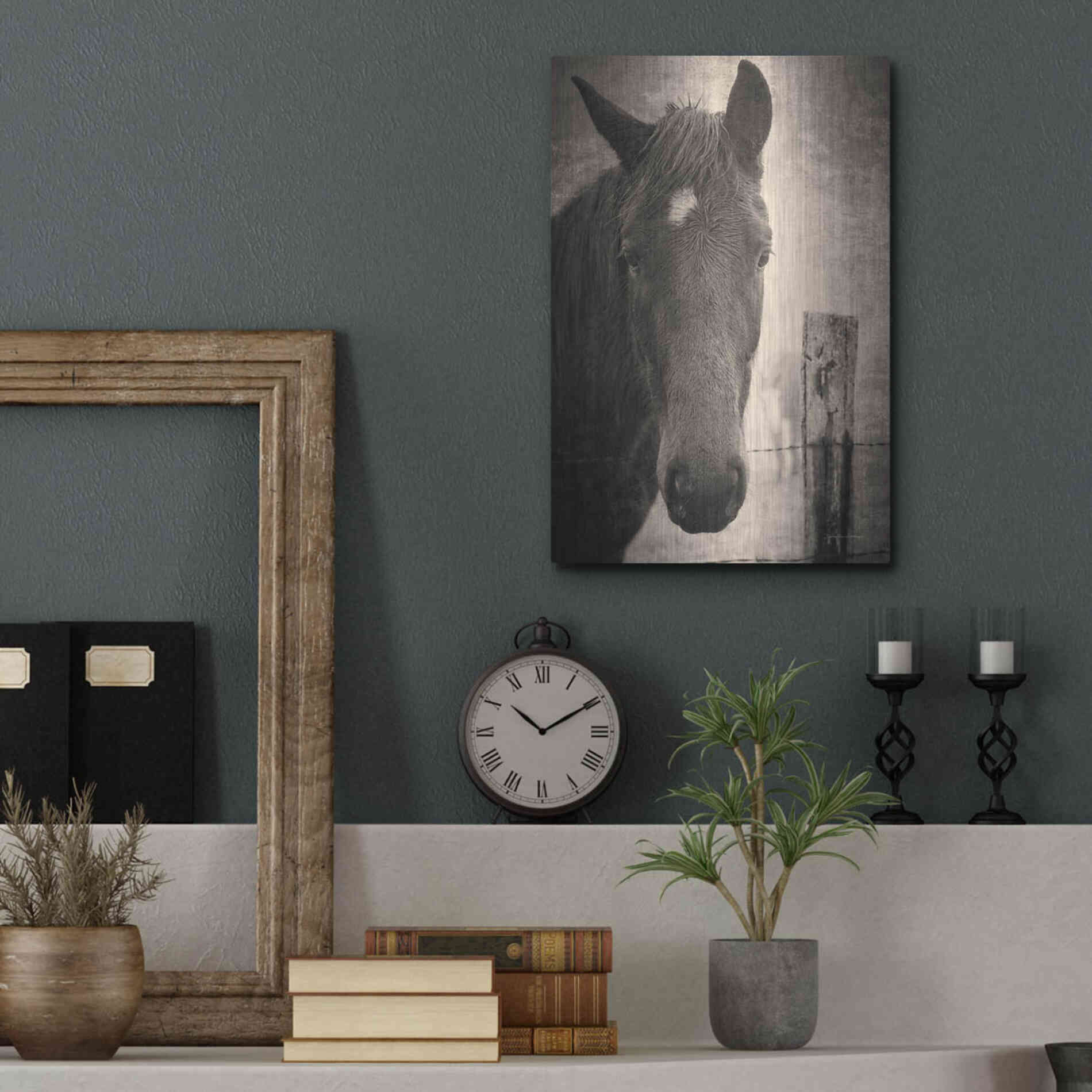 Luxe Metal Art 'Heres Looking at You I' by Debra Van Swearingen, Metal Wall Art,12x16