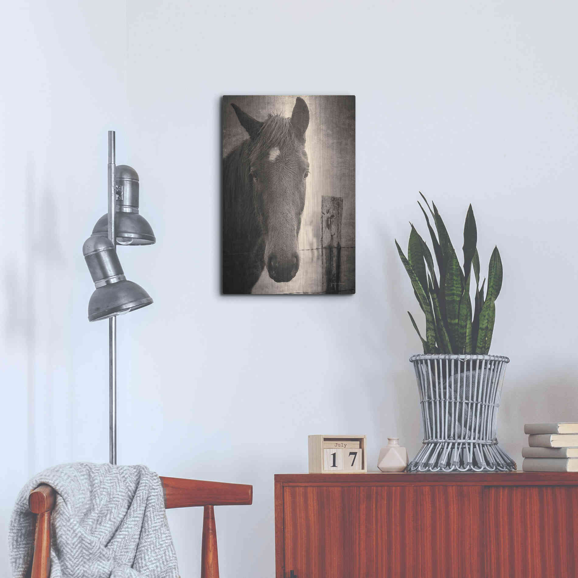 Luxe Metal Art 'Heres Looking at You I' by Debra Van Swearingen, Metal Wall Art,16x24