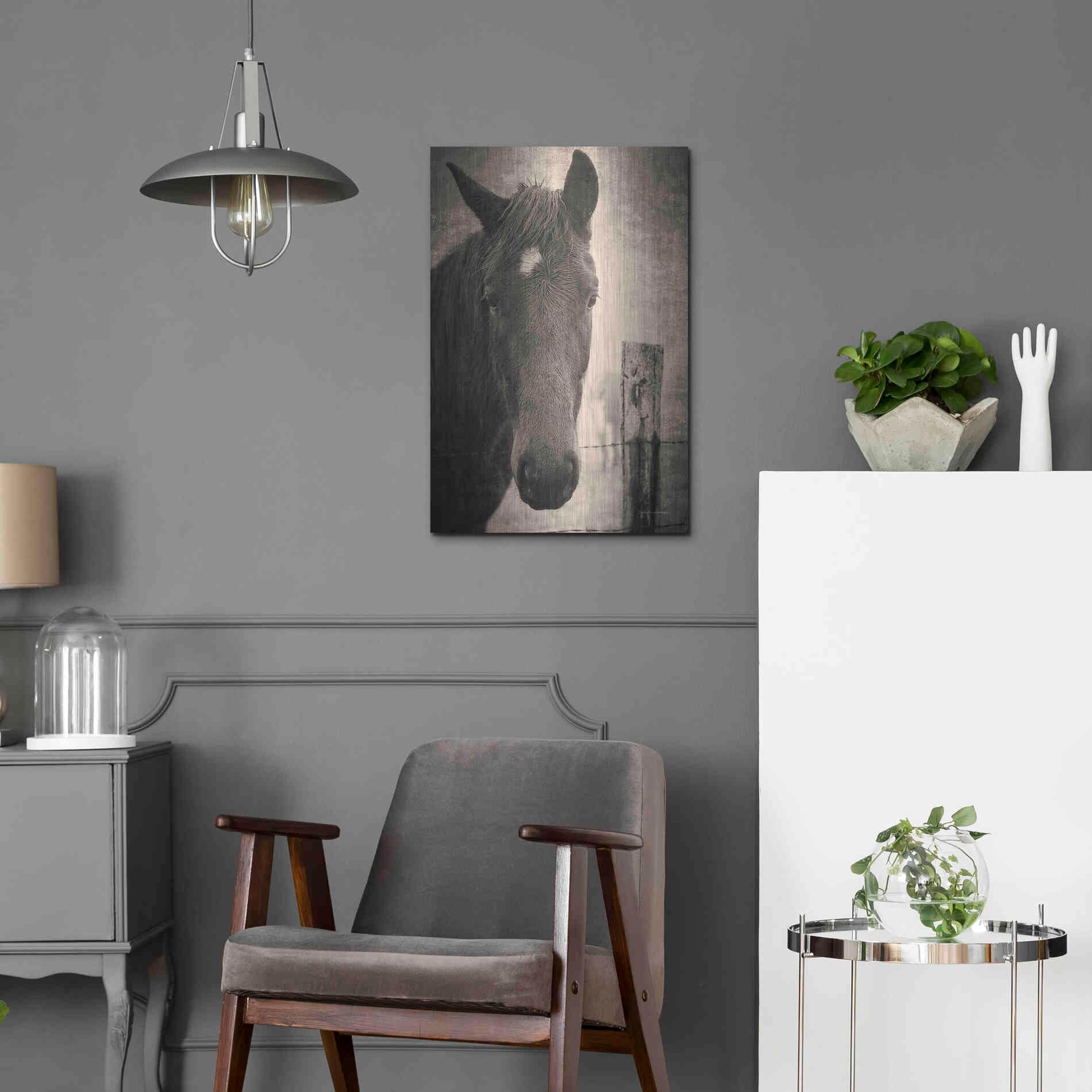 Luxe Metal Art 'Heres Looking at You I' by Debra Van Swearingen, Metal Wall Art,16x24