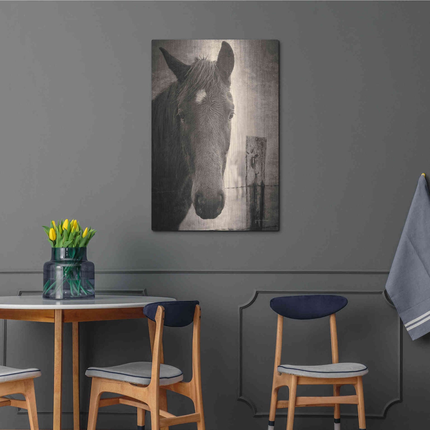 Luxe Metal Art 'Heres Looking at You I' by Debra Van Swearingen, Metal Wall Art,24x36