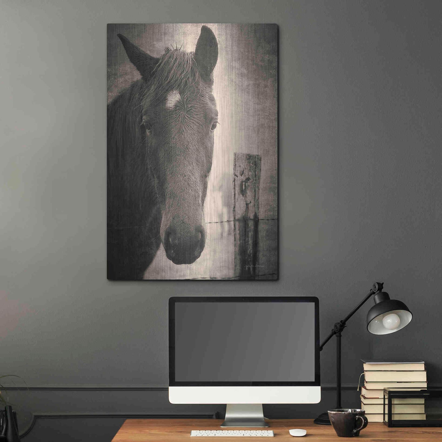 Luxe Metal Art 'Heres Looking at You I' by Debra Van Swearingen, Metal Wall Art,24x36