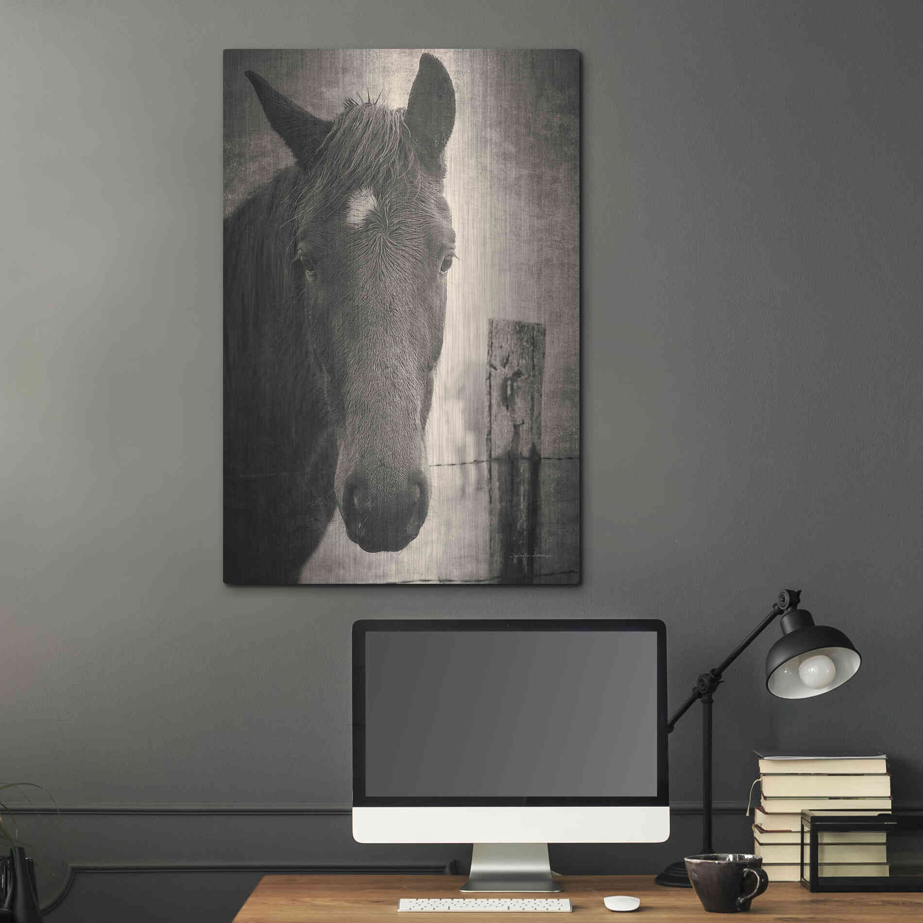 Luxe Metal Art 'Heres Looking at You I' by Debra Van Swearingen, Metal Wall Art,24x36
