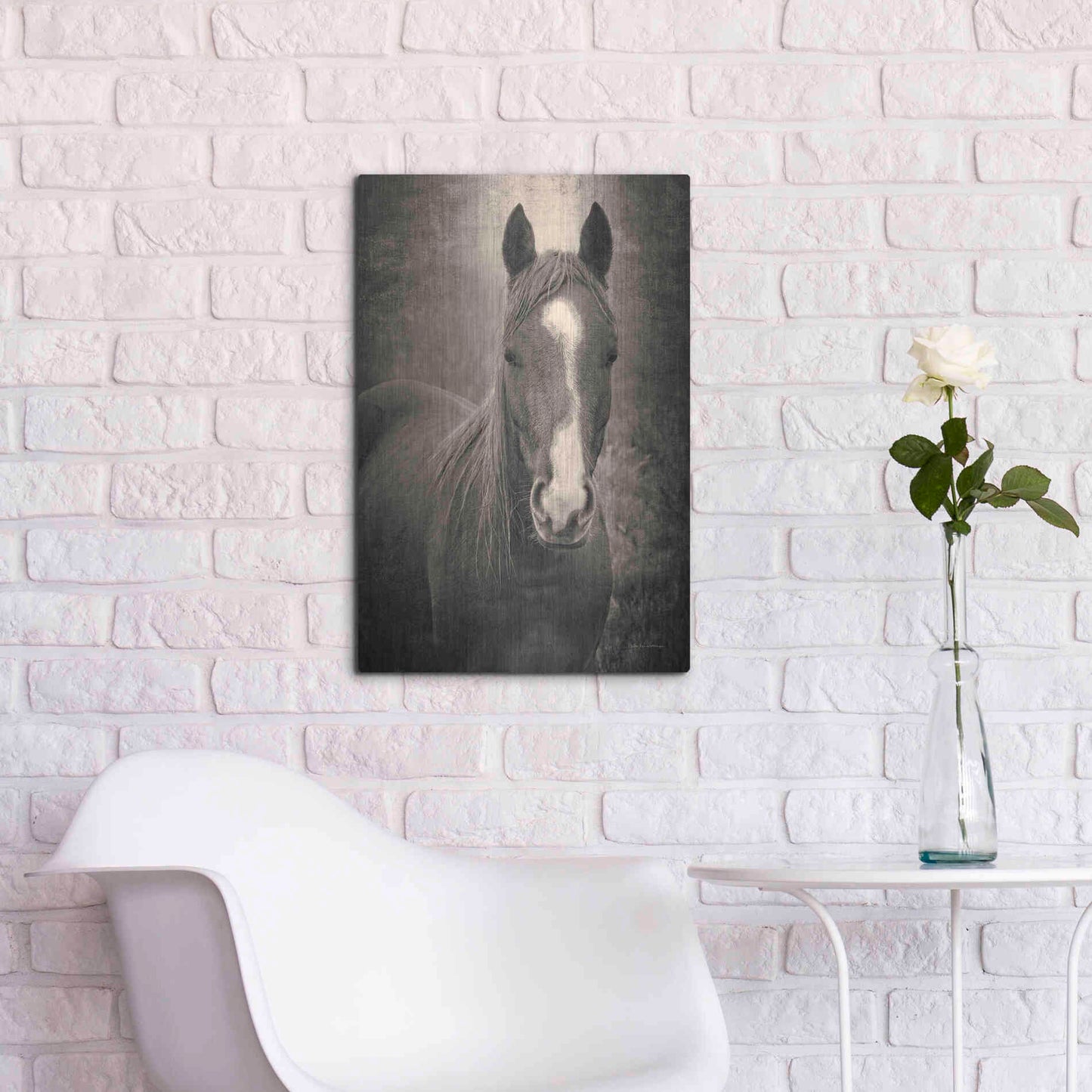 Luxe Metal Art 'Heres Looking at You II' by Debra Van Swearingen, Metal Wall Art,16x24
