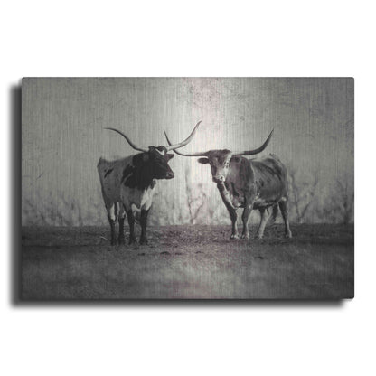 Luxe Metal Art 'Texas Longhorns' by Debra Van Swearingen, Metal Wall Art