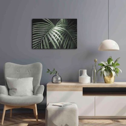 Luxe Metal Art 'Palm Fronds Green' by Debra Van Swearingen, Metal Wall Art,24x16