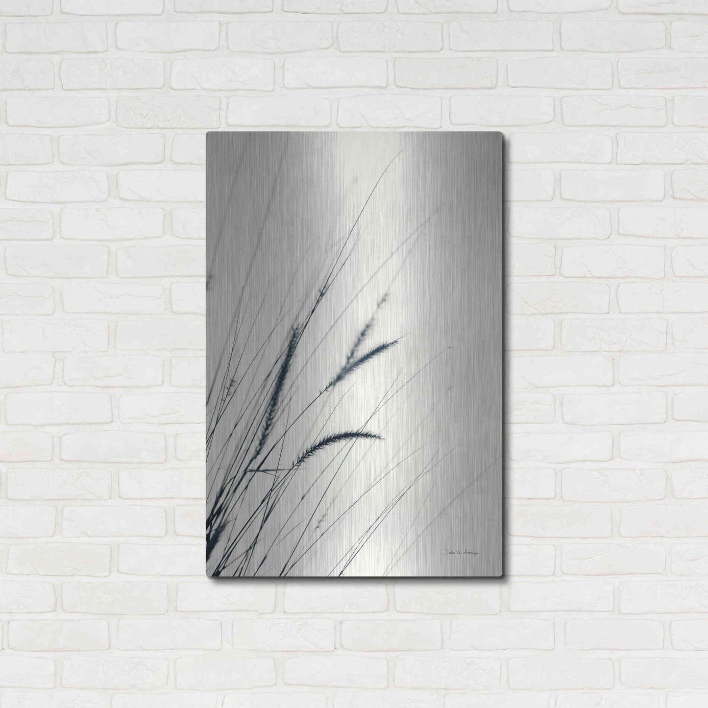 Luxe Metal Art 'Field Grasses I' by Debra Van Swearingen, Metal Wall Art,24x36