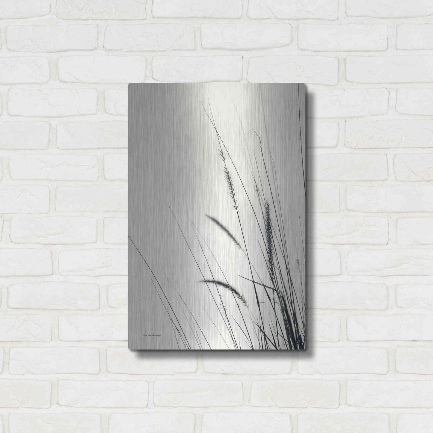 Luxe Metal Art 'Field Grasses II' by Debra Van Swearingen, Metal Wall Art,16x24