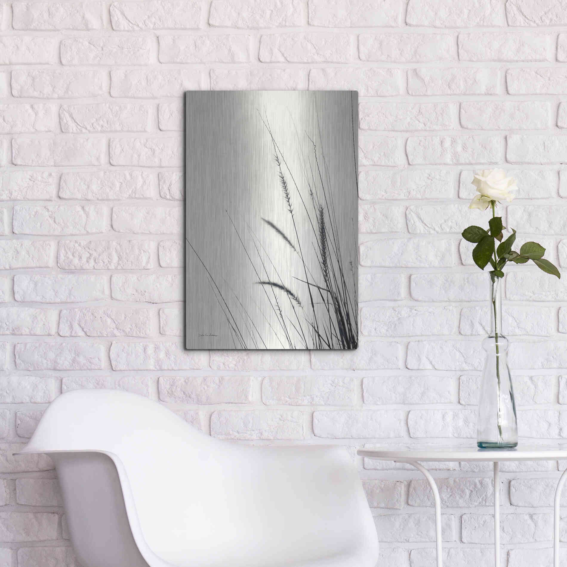 Luxe Metal Art 'Field Grasses II' by Debra Van Swearingen, Metal Wall Art,16x24