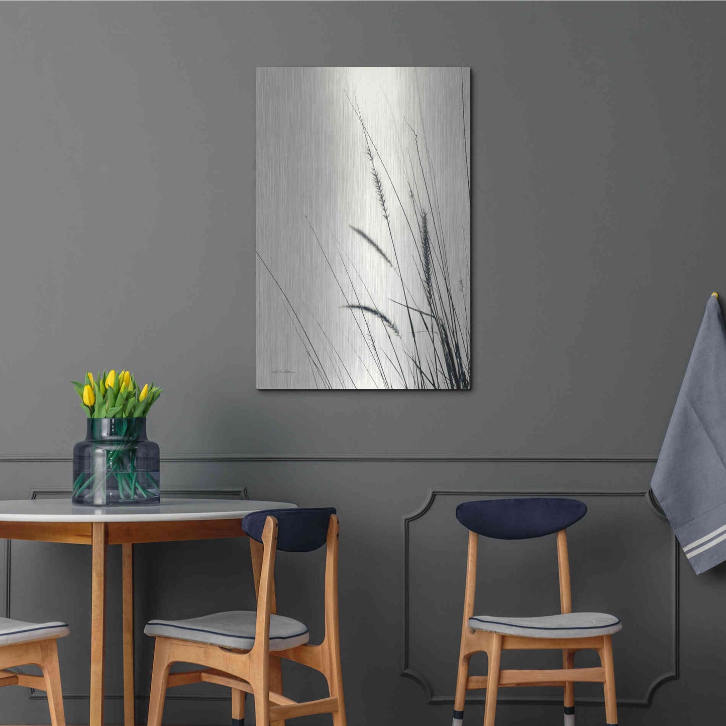 Luxe Metal Art 'Field Grasses II' by Debra Van Swearingen, Metal Wall Art,24x36