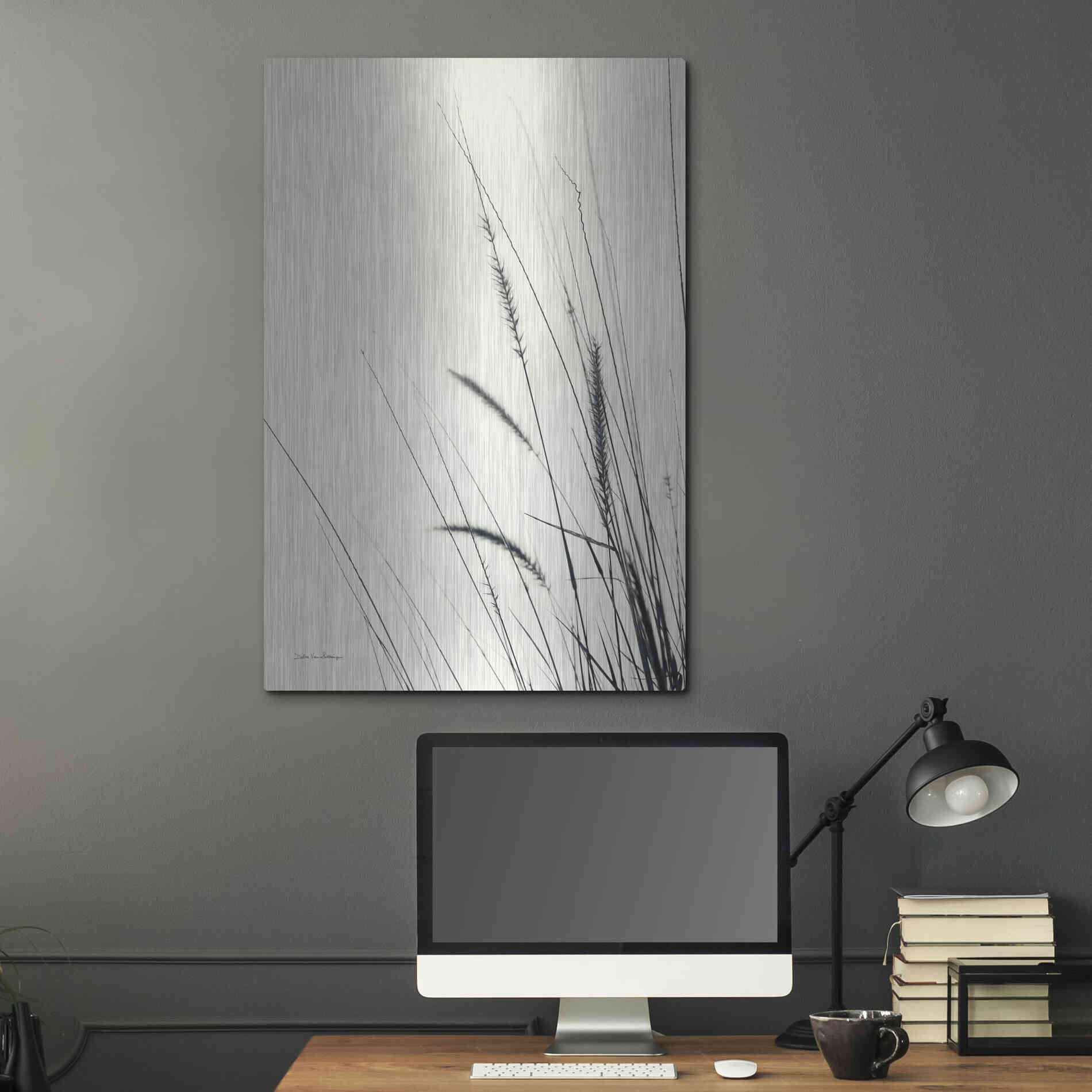 Luxe Metal Art 'Field Grasses II' by Debra Van Swearingen, Metal Wall Art,24x36