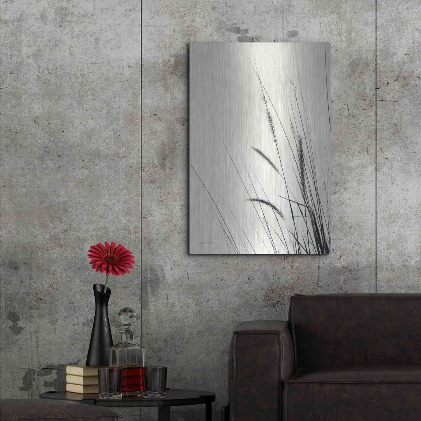 Luxe Metal Art 'Field Grasses II' by Debra Van Swearingen, Metal Wall Art,24x36