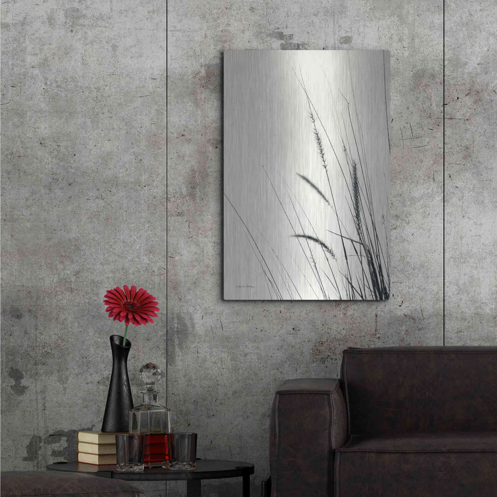 Luxe Metal Art 'Field Grasses II' by Debra Van Swearingen, Metal Wall Art,24x36