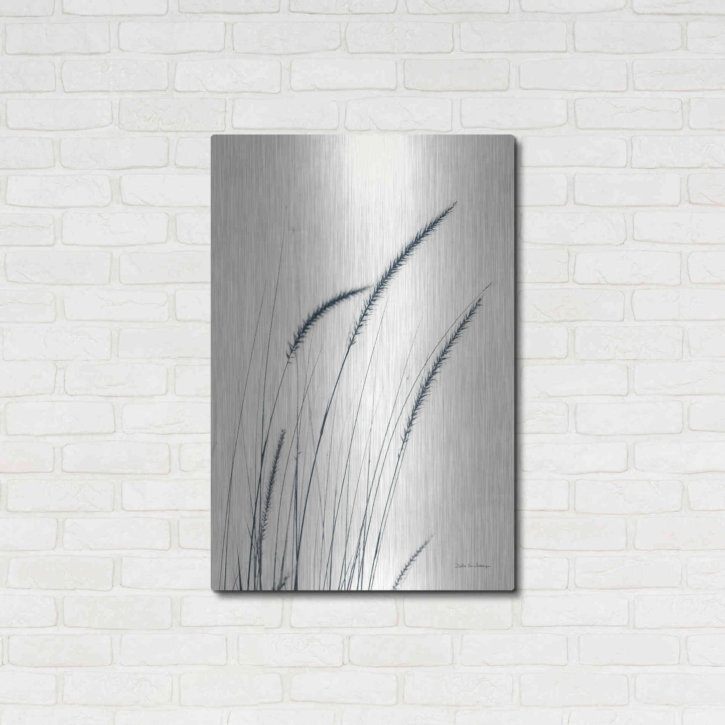 Luxe Metal Art 'Field Grasses III' by Debra Van Swearingen, Metal Wall Art,24x36