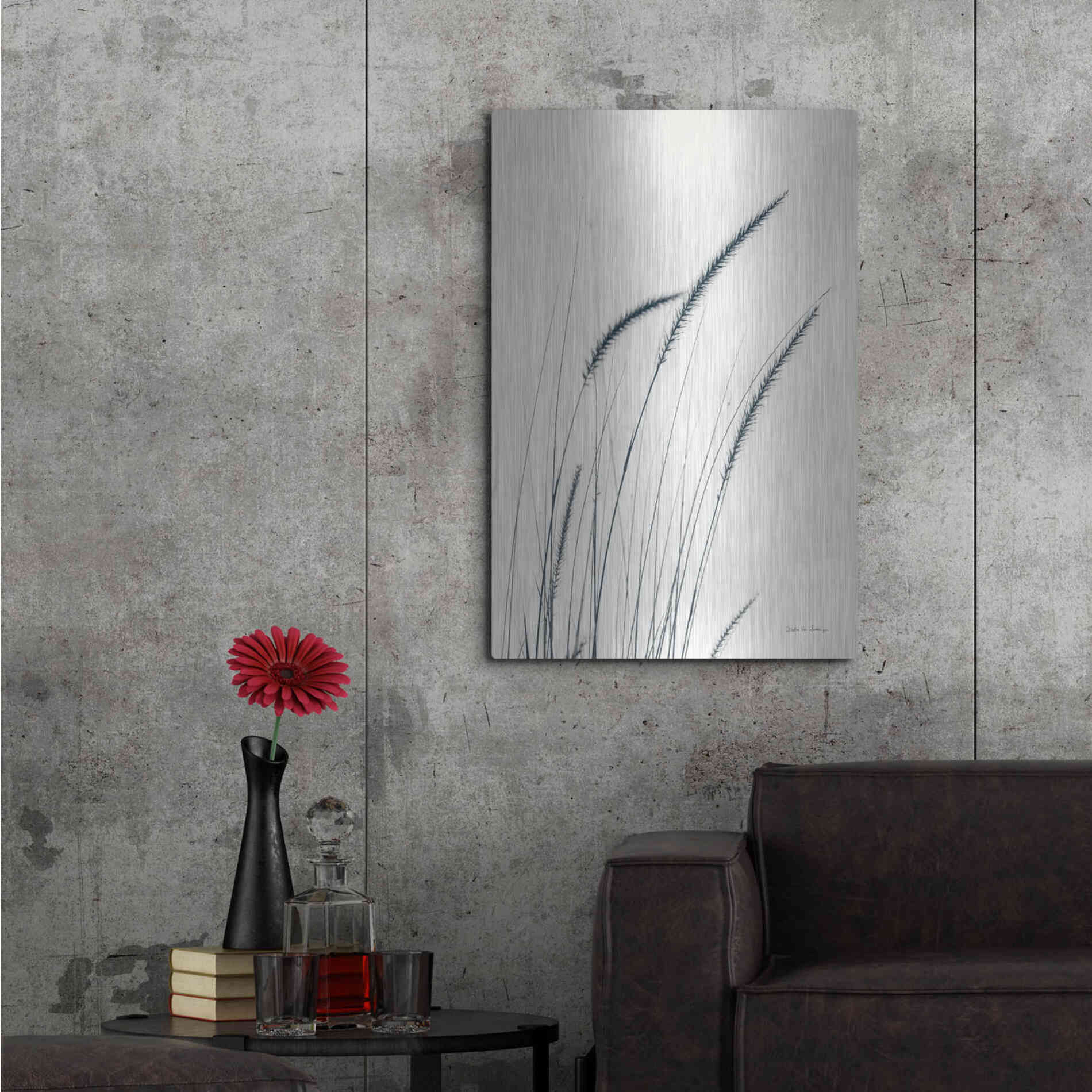 Luxe Metal Art 'Field Grasses III' by Debra Van Swearingen, Metal Wall Art,24x36