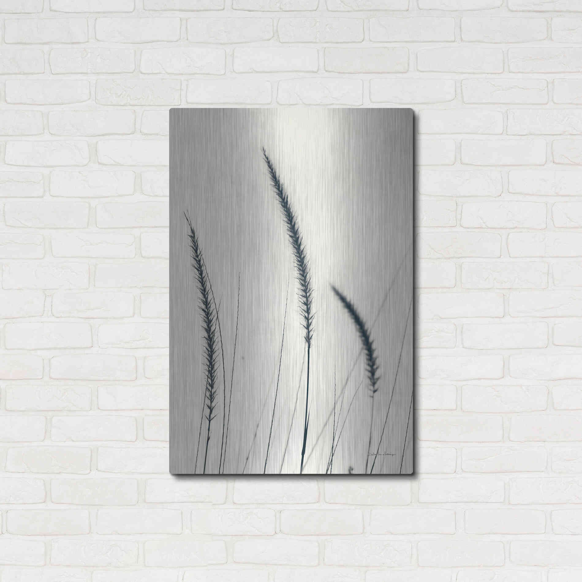 Luxe Metal Art 'Field Grasses IV' by Debra Van Swearingen, Metal Wall Art,24x36