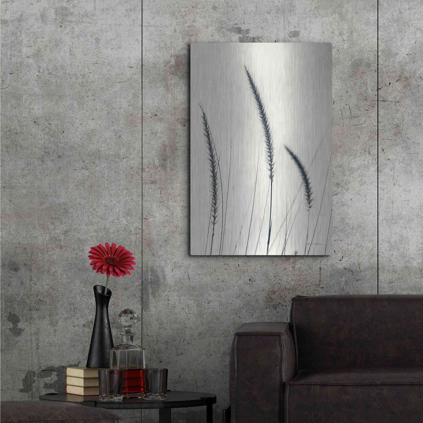 Luxe Metal Art 'Field Grasses IV' by Debra Van Swearingen, Metal Wall Art,24x36